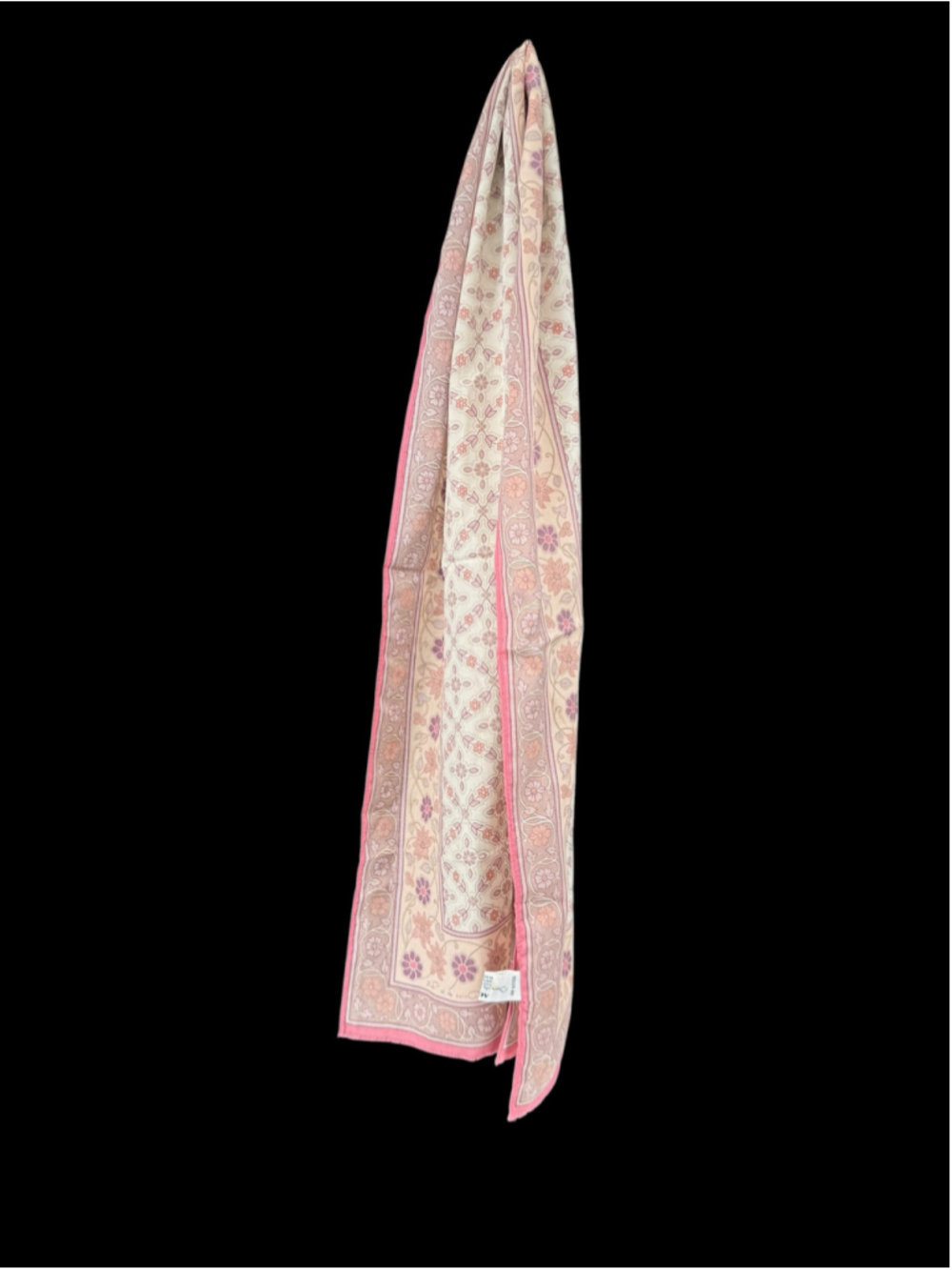 Women's Oscar de la Renta Silk Scarf One Size Beige Pink Floral